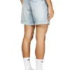 d-tenni-s Mermer desenli denim şort d-tenni-s Mermer desenli denim şort