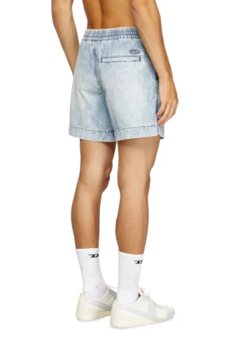 d-tenni-s Mermer desenli denim şort