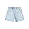 d-tenni-s Mermer desenli denim şort d-tenni-s Mermer desenli denim şort