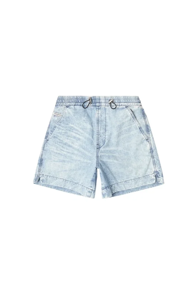 d-tenni-s Mermer desenli denim şort d-tenni-s Mermer desenli denim şort