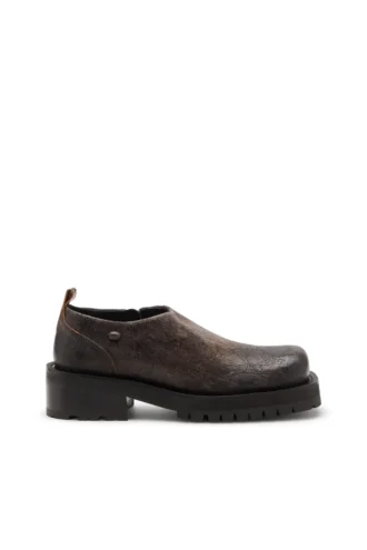 d-texan clog D-Texan-Fermuarlı ayakkabılar, eskitilmiş çatlak süet