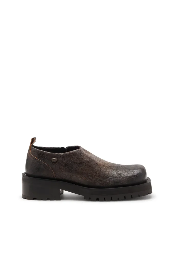 d-texan clog D-Texan-Fermuarlı ayakkabılar, eskitilmiş çatlak süet