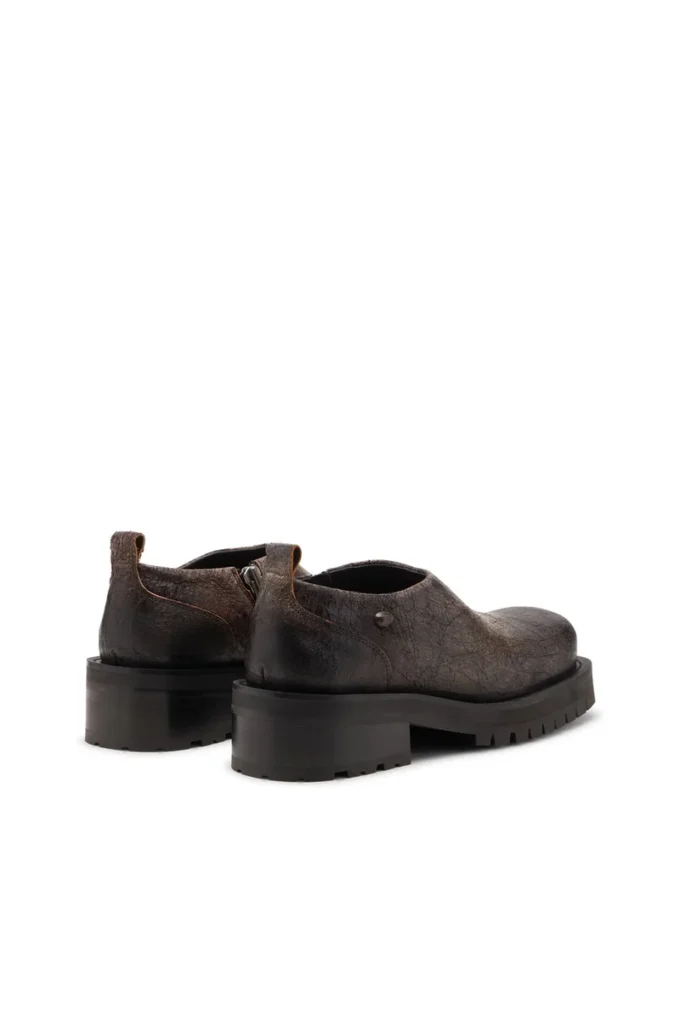 d-texan clog D-Texan-Fermuarlı ayakkabılar, eskitilmiş çatlak süet