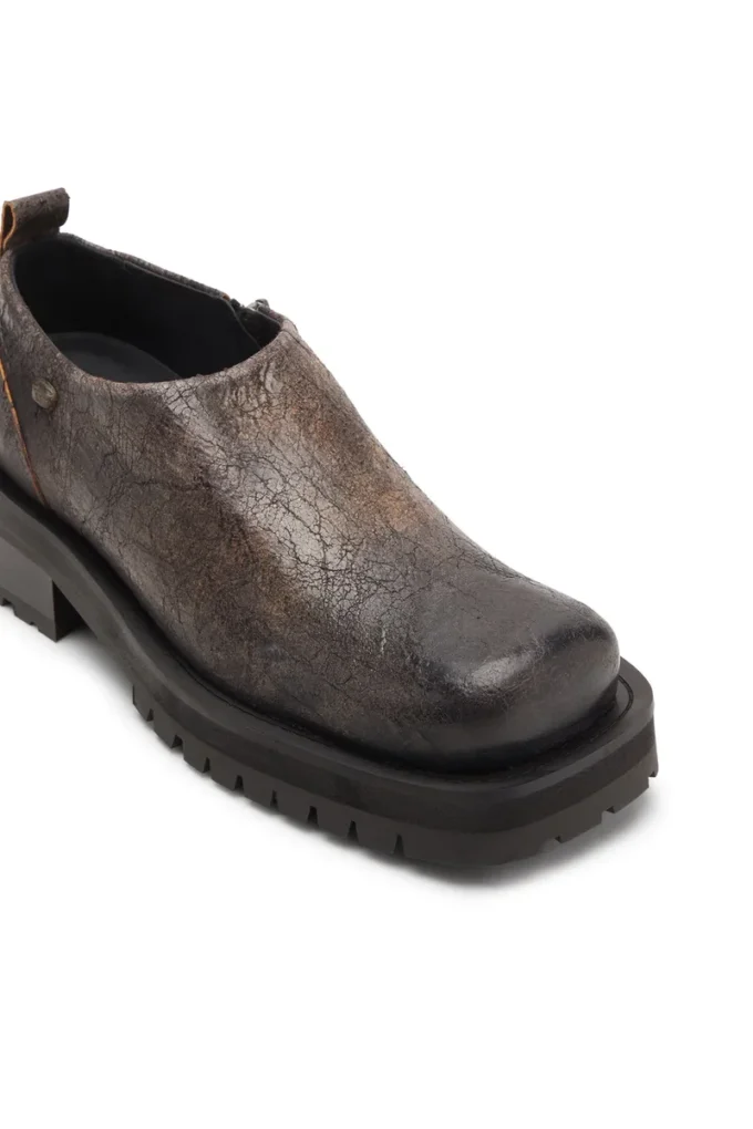 d-texan clog D-Texan-Fermuarlı ayakkabılar, eskitilmiş çatlak süet