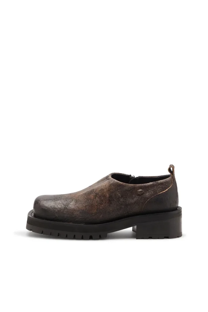 d-texan clog D-Texan-Fermuarlı ayakkabılar, eskitilmiş çatlak süet