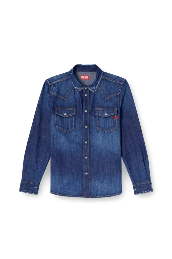 d-vega Yama cepli denim gömlek