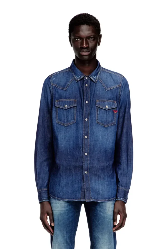 d-vega Yama cepli denim gömlek