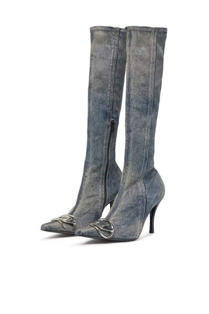 d-venus kb d D-Venus – Logo plakalı denim botlar