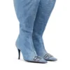 d-venus kb large D-Venus-Wide denim diz üstü bot