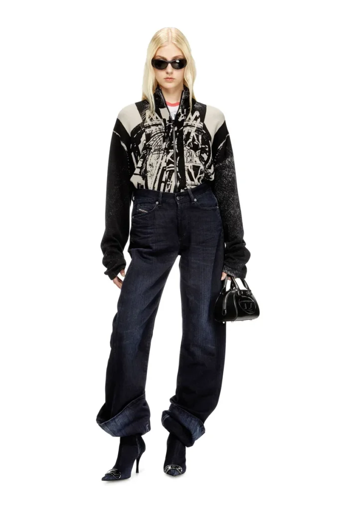 d-venus kb large D-Venus-Wide denim diz üstü bot