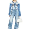 d-venus kb large D-Venus-Wide denim diz üstü bot