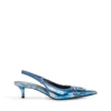 d-venus sb 40 D-Venus-İki tonlu metalik slingback topuklu ayakkabı