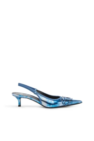 d-venus sb 40 D-Venus-İki tonlu metalik slingback topuklu ayakkabı