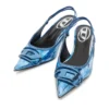 d-venus sb 40 D-Venus-İki tonlu metalik slingback topuklu ayakkabı