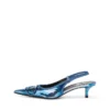 d-venus sb 40 D-Venus-İki tonlu metalik slingback topuklu ayakkabı