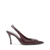 d-venus sb D-Venus-Bordo nappa deri slingback topuklu ayakkabı