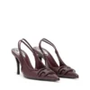 d-venus sb D-Venus-Bordo nappa deri slingback topuklu ayakkabı
