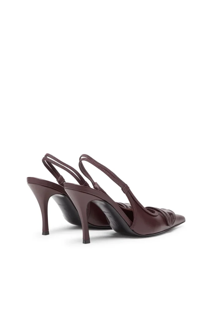 d-venus sb D-Venus-Bordo nappa deri slingback topuklu ayakkabı