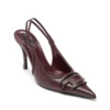 d-venus sb D-Venus-Bordo nappa deri slingback topuklu ayakkabı
