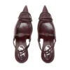 d-venus sb D-Venus-Bordo nappa deri slingback topuklu ayakkabı
