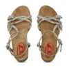 d-woodstock 105 sandalet D-Woodstock-Denim kayışlı platform sandalet