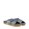 d-woodstock cross D-Woodstock-Crossover yıpranmış denim terlikler