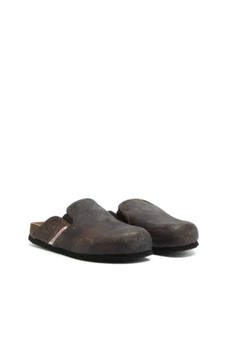 d-woodstock slip-on D-Woodstock-Clogs, çatlak efektli süet