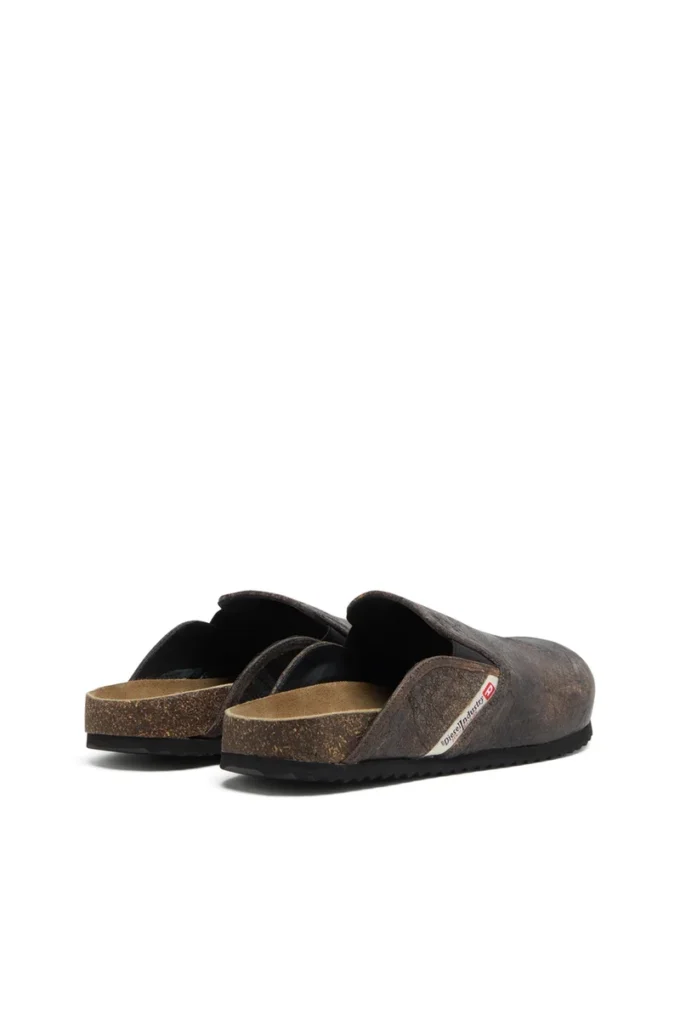 d-woodstock slip-on D-Woodstock-Clogs, çatlak efektli süet