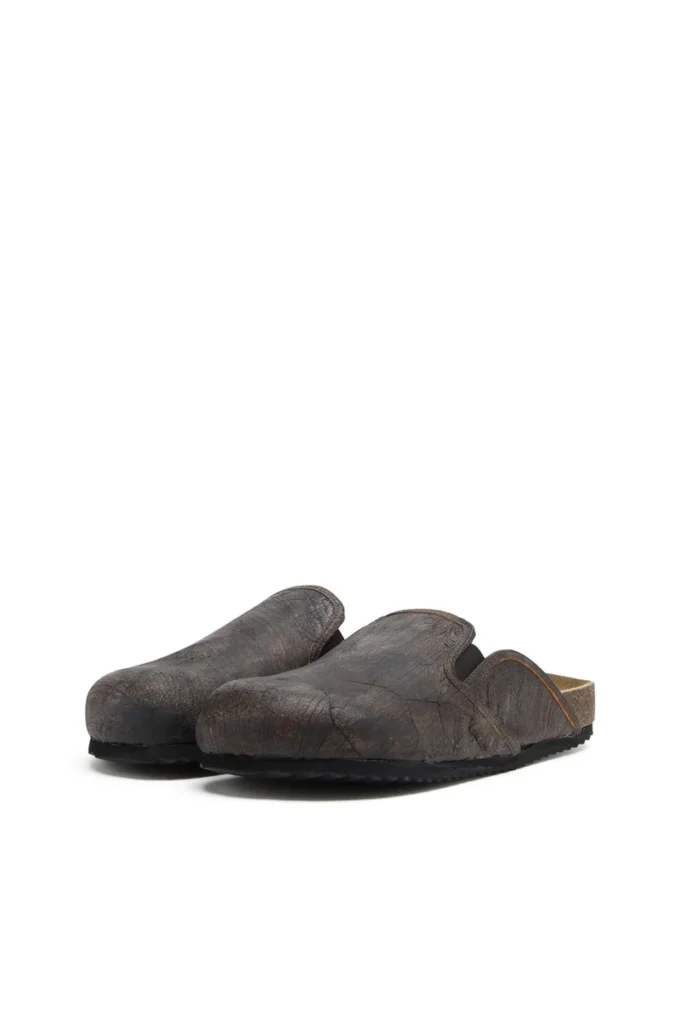 d-woodstock slip-on D-Woodstock-Clogs, çatlak efektli süet