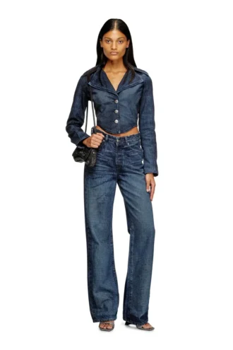 de-ali-s Prince of Wales denimden kısa ceket