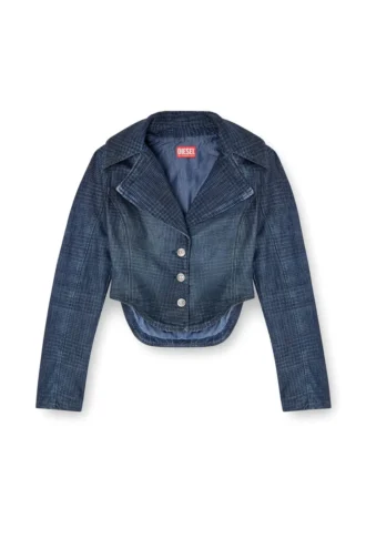 de-ali-s Prince of Wales denimden kısa ceket