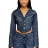 de-ali-s Prince of Wales denimden kısa ceket