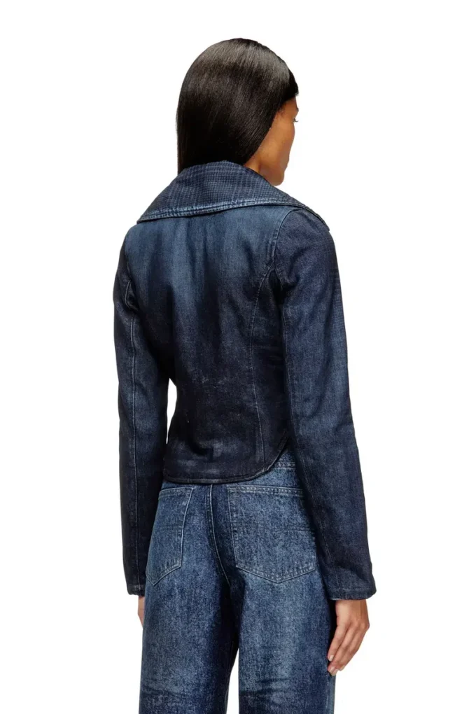 de-ali-s Prince of Wales denimden kısa ceket