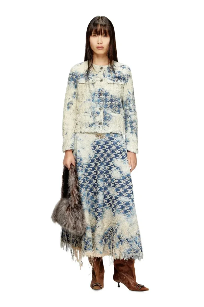 de-annet-fsh1 Houndstooth dokuma denim midi etek