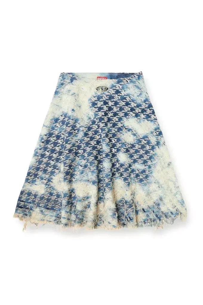 de-annet-fsh1 Houndstooth dokuma denim midi etek