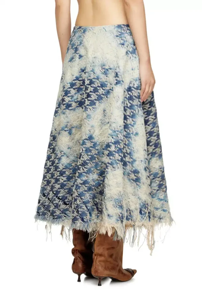 de-annet-fsh1 Houndstooth dokuma denim midi etek