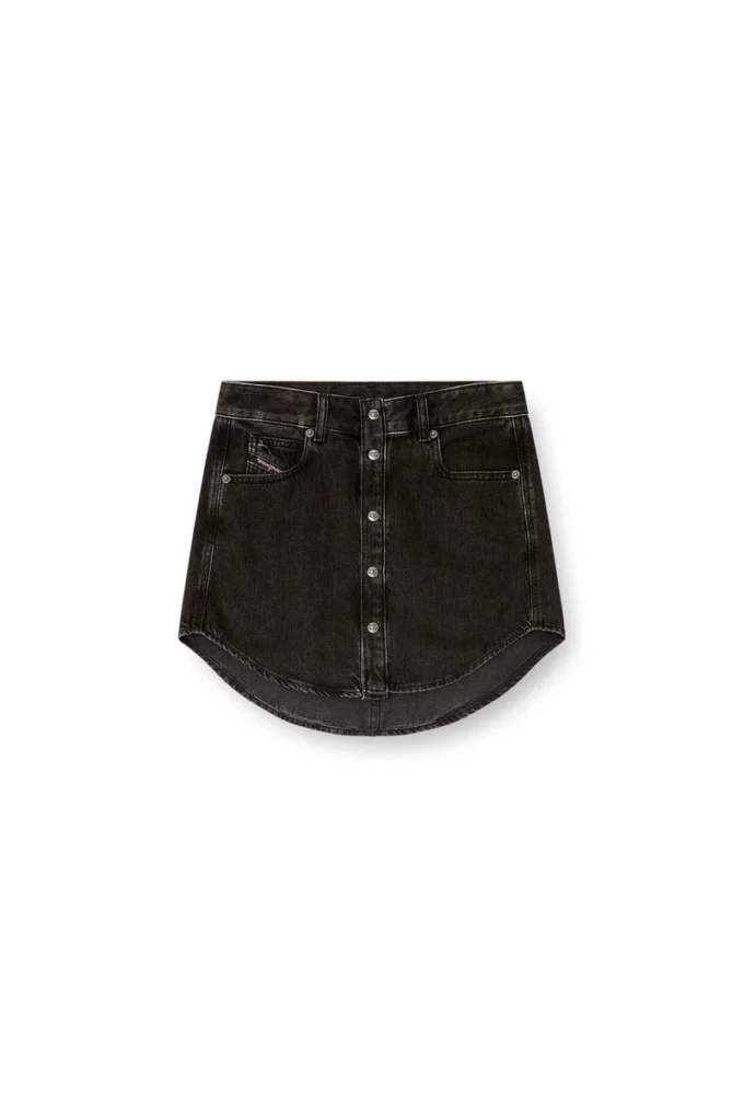 de-ard Denim düğmeli mini etek
