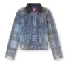 de-ateli-s Grafik bouclé denim kısa ceket