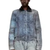 de-ateli-s Grafik bouclé denim kısa ceket