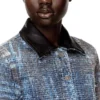 de-ateli-s Grafik bouclé denim kısa ceket
