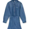 de-drevia-s Arkası işlemeli denim elbise de-drevia-s Arkası işlemeli denim elbise