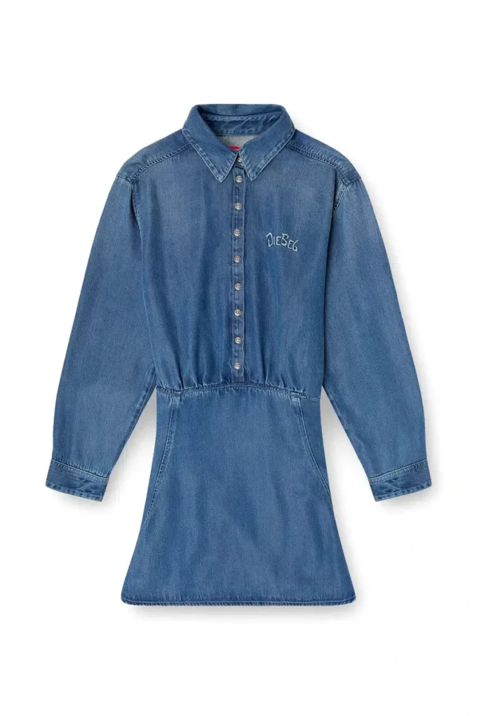 de-drevia-s Arkası işlemeli denim elbise de-drevia-s Arkası işlemeli denim elbise