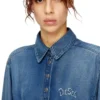 de-drevia-s Arkası işlemeli denim elbise de-drevia-s Arkası işlemeli denim elbise