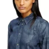 de-eazy dress-s Akıcı Prince of Wales denim gömlek elbise de-eazy dress-s Akıcı Prince of Wales denim gömlek elbise