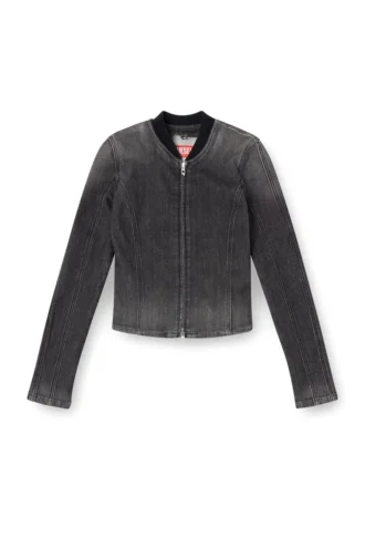 de-gary-d jogg Tek renkli denim kısa ceket