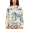 de-grafy-fsh Houndstooth dokuma denim ceket