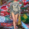 de-grafy-fsh Houndstooth dokuma denim ceket