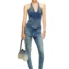 de-janice-s Reform denim halter yaka üst