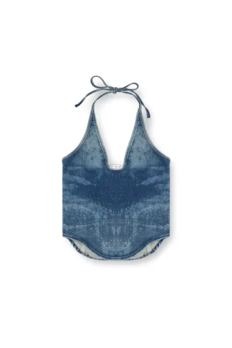 de-janice-s Reform denim halter yaka üst