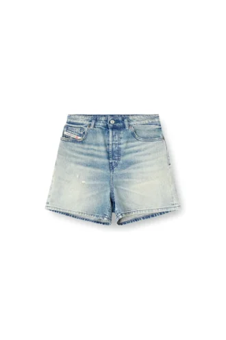 de-jiro Yıpranmış efektli denim şort
